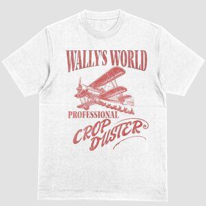 Wally's World Professional Crop Duster Funny Fart Gag Men’s T-shirt White